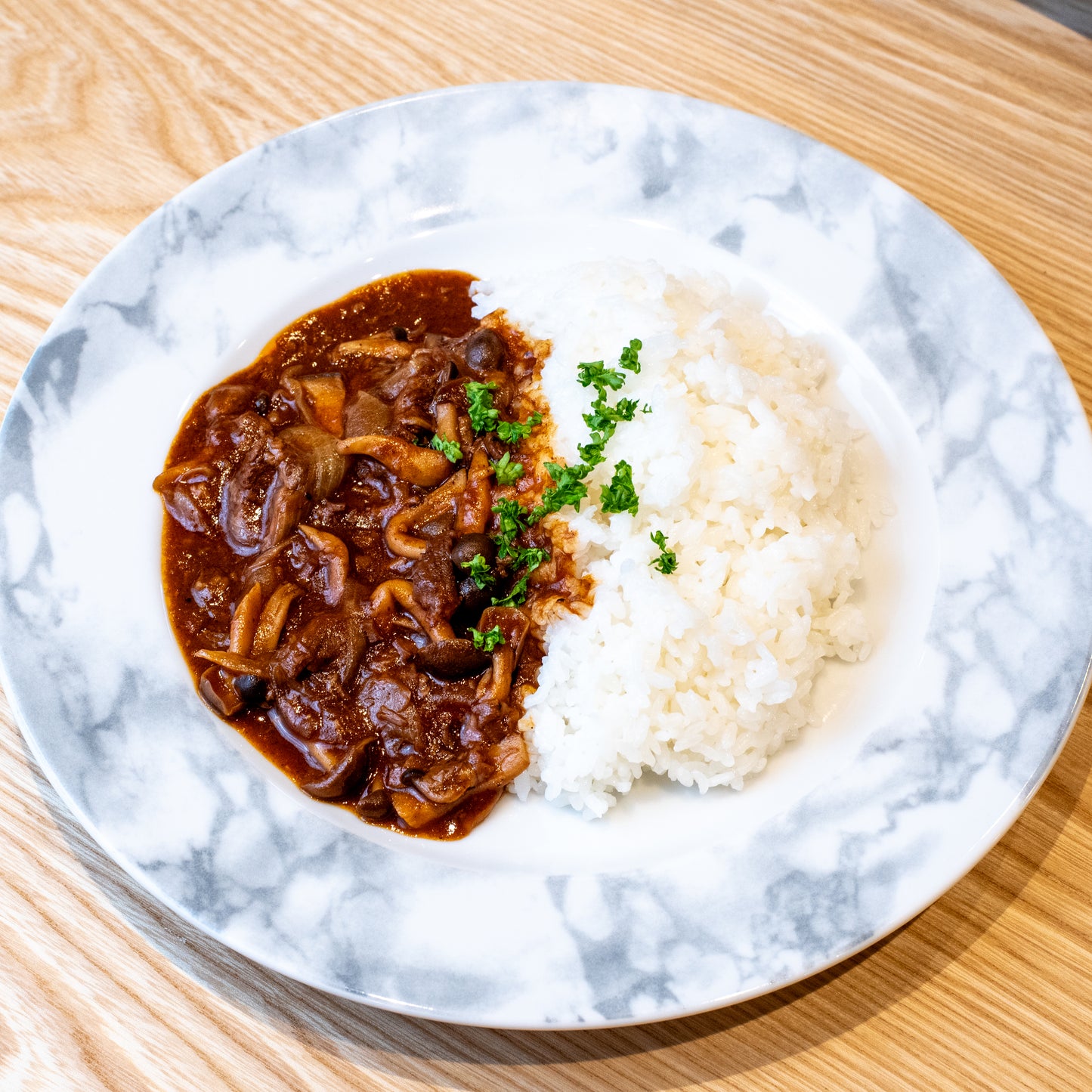 かま田自慢の「ハヤシライス」